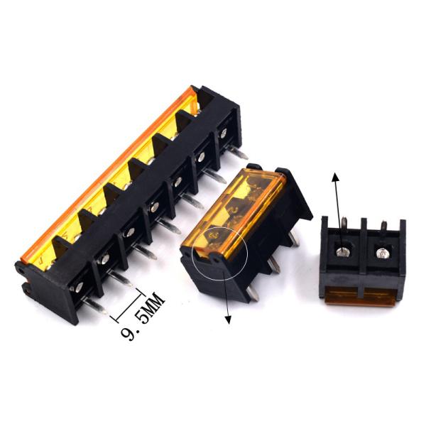 9.5mm / 0.375 Barrier Screw Terminal Blocks Side Pin Mounting
