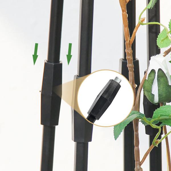 Garden Trellis for Potted Plants Outdoor Rustproof Coated Plant Cage Tower, Metal Shelf Climbing Supporting