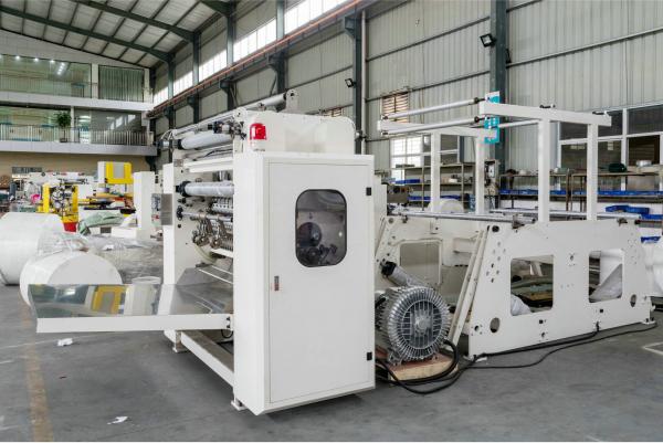 Multi Line Facial Tissue V Fold Tissue Folding Machine High Efficiency 400-600/Sheets/Min/Line
