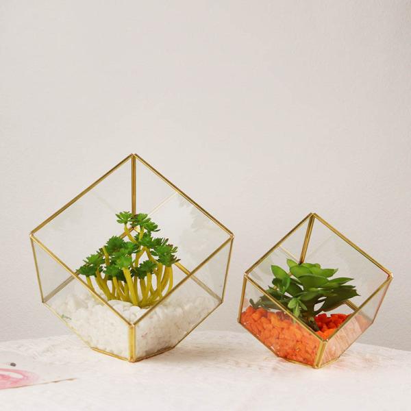 Micro landscape glass artifact cover display box house succulent plant eternal flower box kids gift wholesale