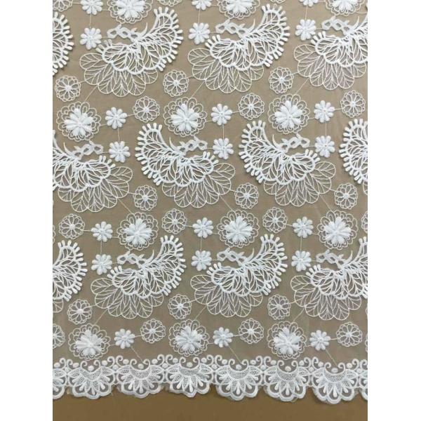 hot sale fashion embroidery lace fabric for wedding dress