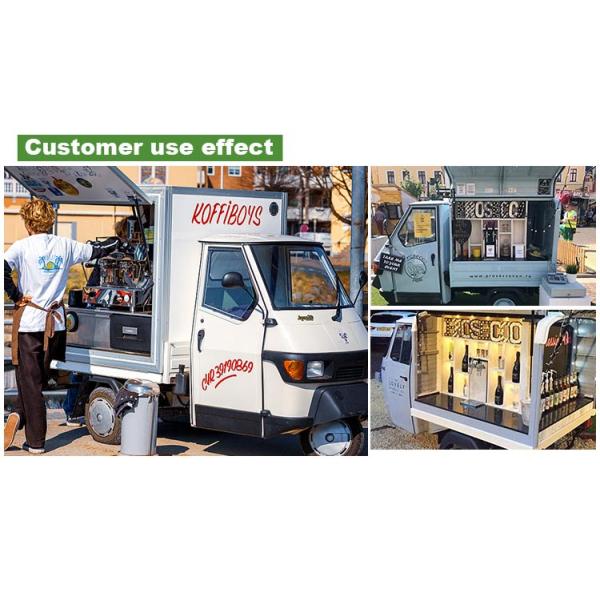 Food Processing 3 Wheel Ape Tuk Tuk Barbecue Motorcycle Cook Trailer
