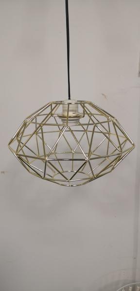 Black PVC Metal Cage Light Shade 300*200MM E14 E27 Easy Fit Pendant