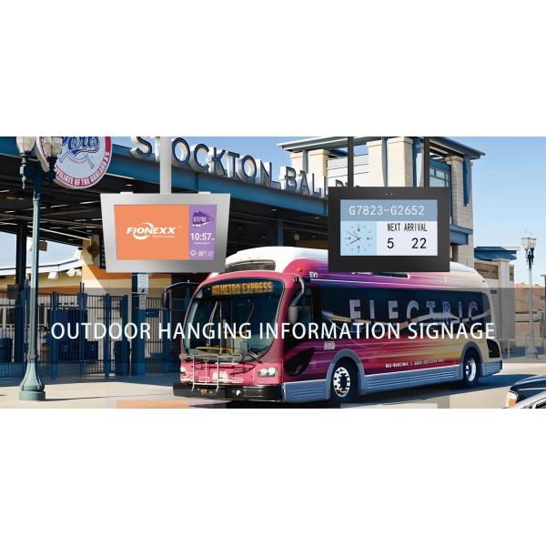1080P 2000nits Автобусная остановка Висячая информационная вывеска 32/49/55/65 дюймов для опциона