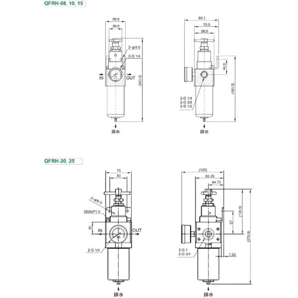 QFRH Series of stainless steel pressure regulating filters