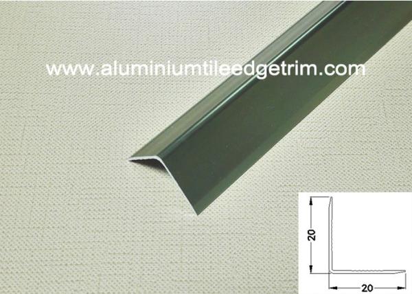 Good Anodized Champagne Aluminium Angle Trim 20mm x 20mm x 2.5m