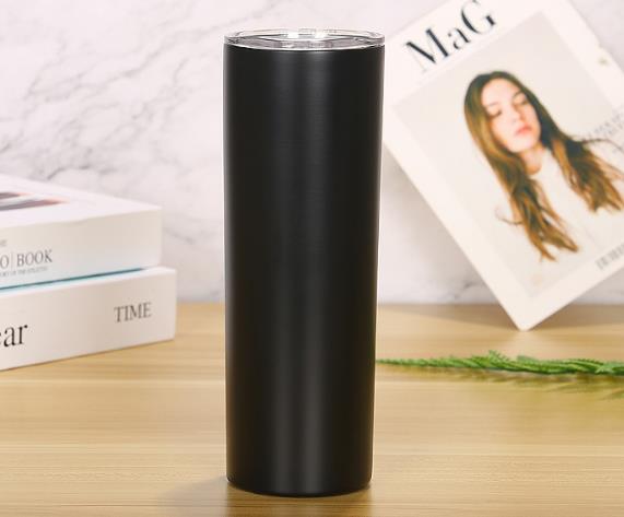 20oz Skinny Straight Blank Sublimation Tumblers With Lid Straw
