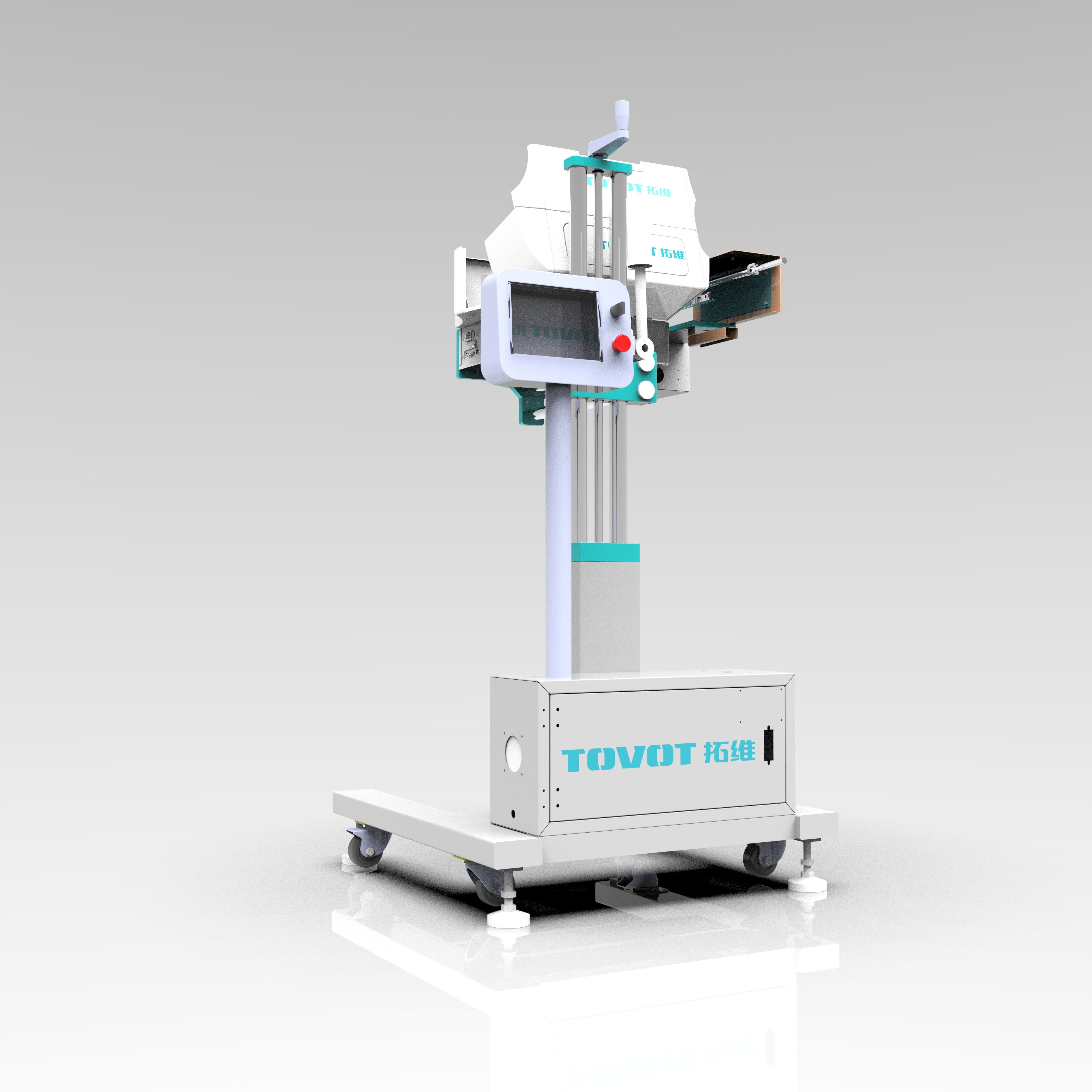 Automatic Cantilever Top Labeling Machine PLC Control For Flat Surface Applications