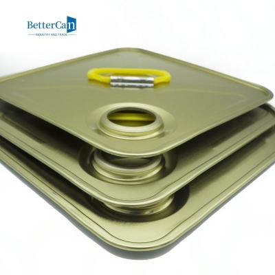 18L 20L Square Tin Can Parts L237*W237 With Customized Handle / Cap