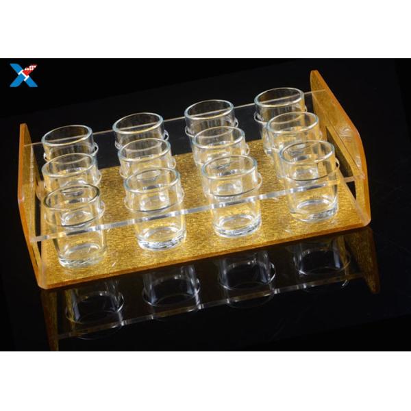 12 Holes Clear Acrylic Beer Cup Holder Rack Tray For Bar Clubhouse Non - Toxic