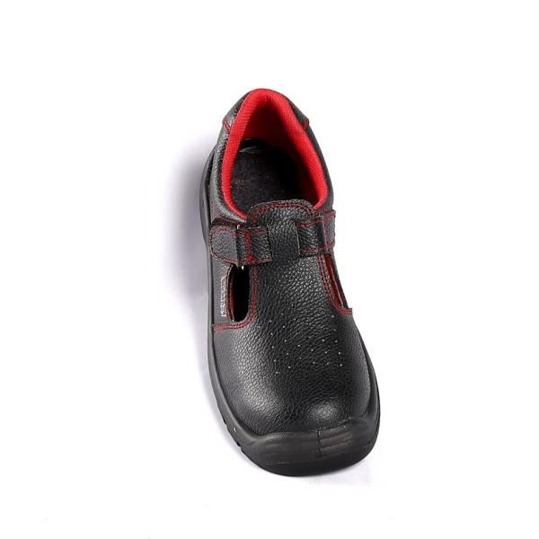 Steel Toe Lace Up Puncture Resistant Embossed Leather Metal Eyelets Men'S Anti Slip Safety Shoes