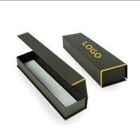 Custom Logo Luxury Black Cardboard Packaging Watch Bands Smart Pen Megnetic Gift Boxes