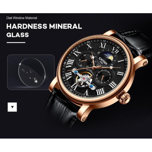KINYUED mans watches custom logo wholesale luxury luminous hands automatic tourbillon watch mechanical