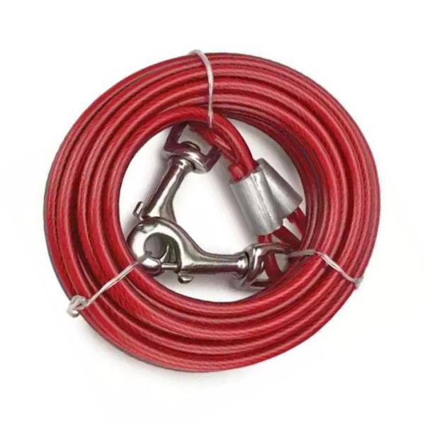 7x19 Pvc Coated Galvanized Wire Steel Rope Dog Tie Out Cable within Special Free Cutting Steel