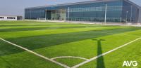 Multi direcional do bom relvado artificial do futebol da altura da rigidez 45mm para o rolamento da bola