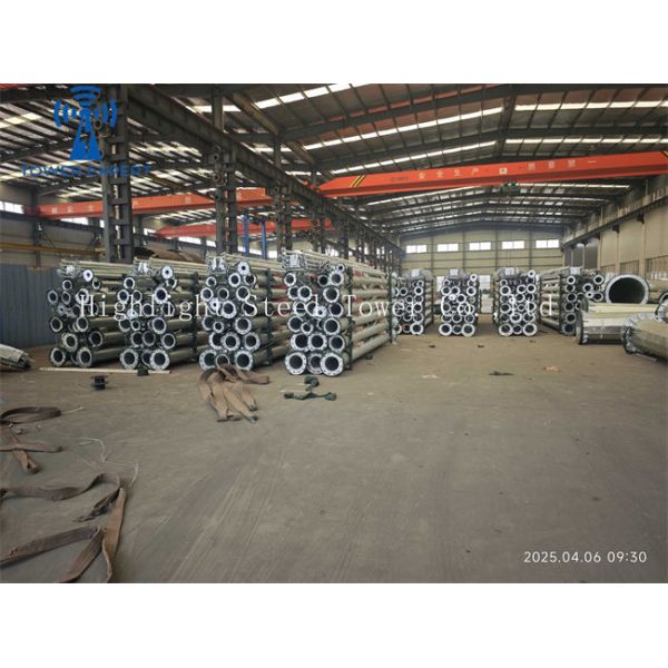 Hybrid Lattice Tubular Tower ANSI TIA222G H And European Standards For Telecom Electric Pipe Tower