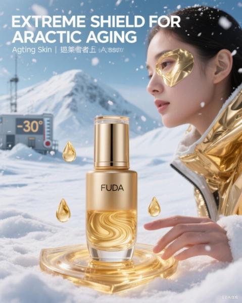 Extremely Cold Frozen Age Small Golden Bottle Essence Oil , -30℃ yeast anti-aging new vitality