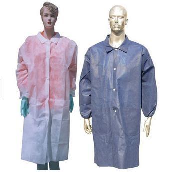 PP Non Woven Disposable Lab Coats medical protective clothing For Hospital