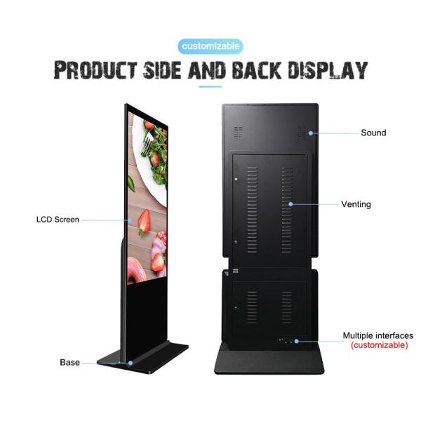 43 Inch 4K Ultra HD Digital Signage with Cloud-Based CMS for Retail Stores Floor Standing Touch Screen Kiosk
