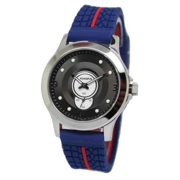 41.0mm men's round  rubber band quartz  wrist watch with  stainless steel case ,special movement