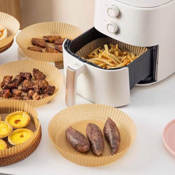 Customized Airfryer Water-proof air Fryer Disposable Paper Liners square Parchment Food Baking Reusable No Stick Liner Bowl Plates