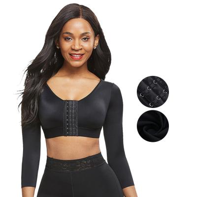 Sustão de manga longa feminino WAISTDEAR para compressão pós-parto e levantamento de nádegas