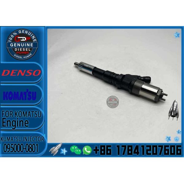095000-0801 Auto Engine Parts Diesel Common Rail Fuel Injector 6156-11-3100 for Komatsu 6D125 Engine