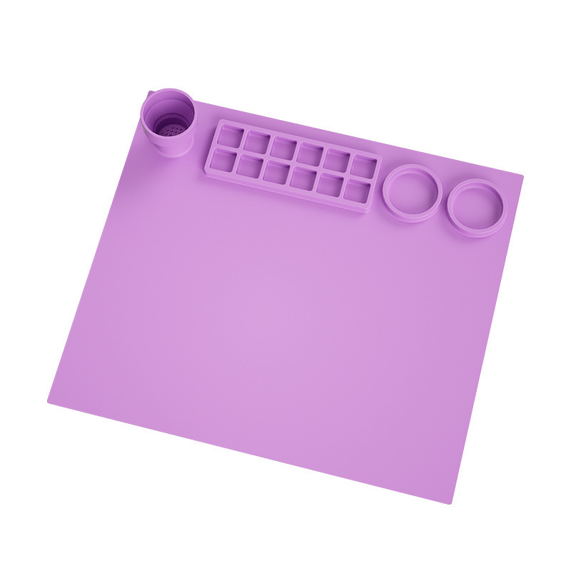 Silicone Oil Painting Pad, Children's DIY Clay Tool Art Pad, Graffiti Board Pad, Built-in Cup