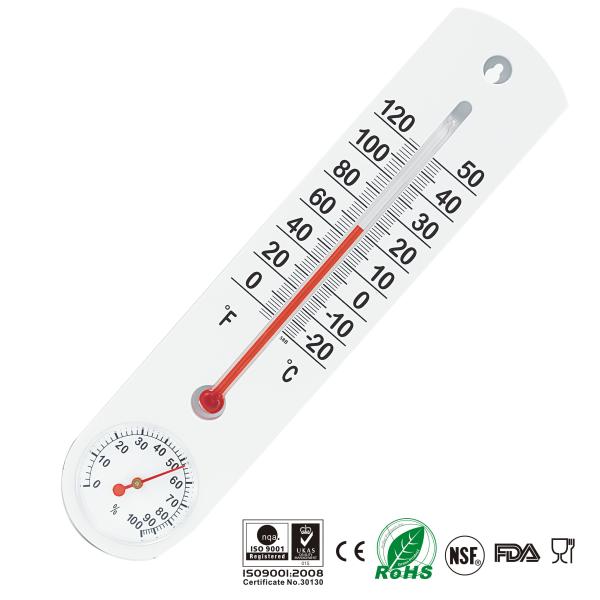 Metal Case Glass Tube Outdoor Temperature Gauge , Indoor Outdoor Temp Gauge Quick Response
