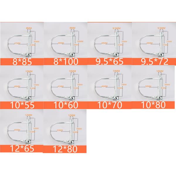 Quick-Release Pins Custom D-Type Double Wire Half Round Safety Pin Stainless Steel 201/304/316 Steam Oxide Nitride Finish