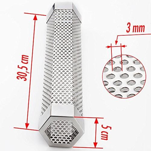 Perforated 12 Inch Punching Smoke Tube Pellet Grill 304 Stainless Steel