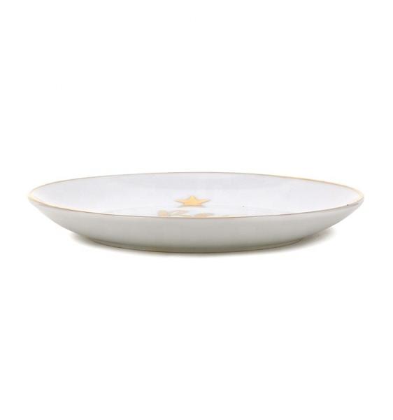 Dessert White Custom Plates Ceramic Plate Printing Designs Ceramic  Plate For Christmas