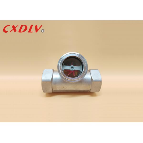 El acero inoxidable roscó el tornillo ensanchó vidrio de vista para las sustancias químicas del aceite del agua