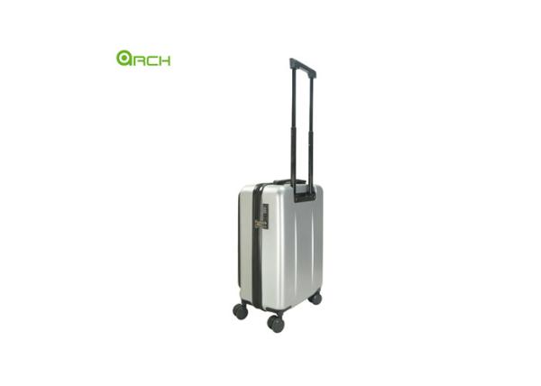 ABS Hard Sided Luggage with front pocket and double spinner Wheels