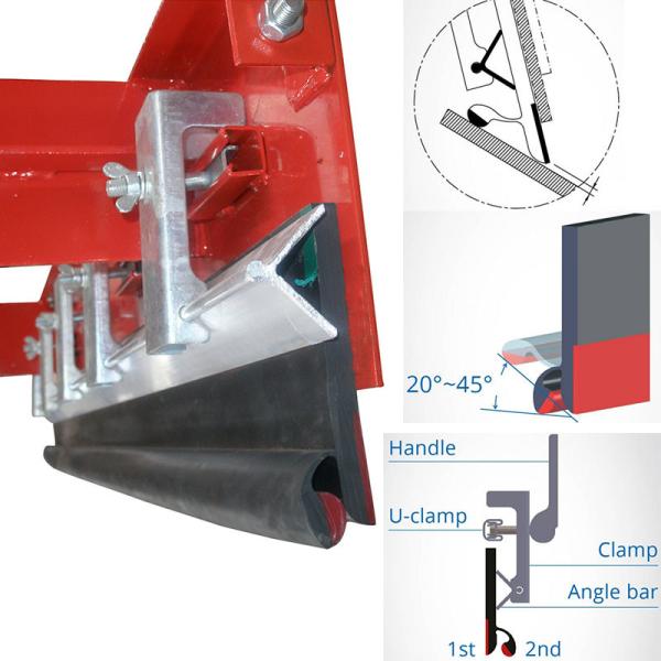 Запечатывание полиуретана твердое двойное обходя PU двойной губы обходит резиновый транспортер