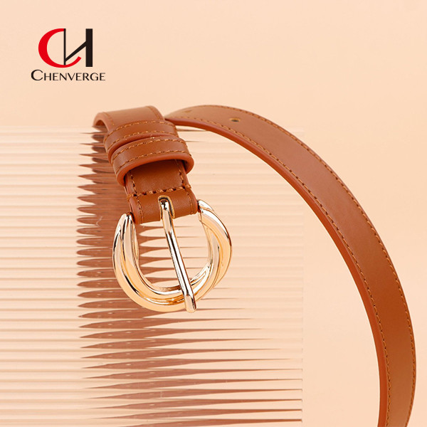 Стандартная длина черный женский ремень модный деловой стиль золотая пряжка ремня