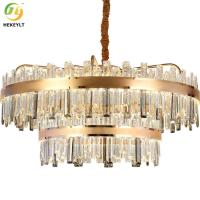 Círculo K9 Crystal Hanging Ceiling Light Modern Crystal Chandeliers do ouro do diodo emissor de luz