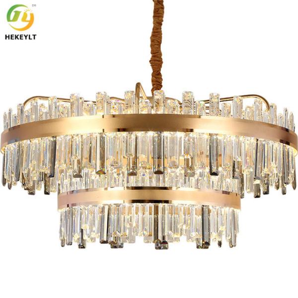 Ronda K9 Crystal Hanging Ceiling Light Modern Crystal Chandeliers del oro del LED