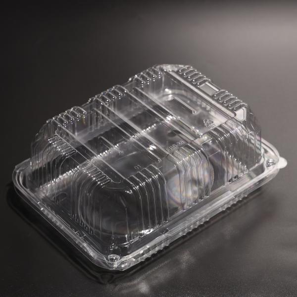 Contenedores de plástico descartáveis de PET transparente/preto para frutas frescas