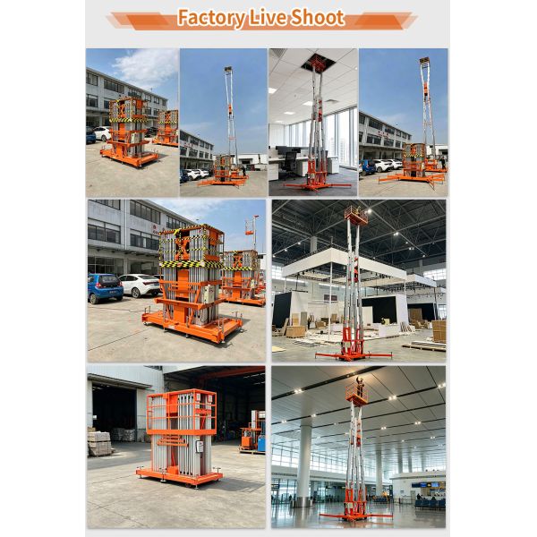 Aluminium Six Vertical Mast Lift Order Picker 18m-24m 150kg