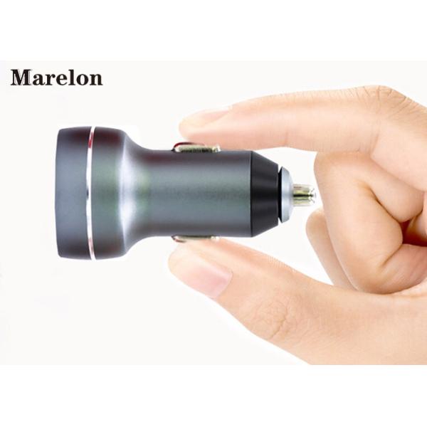 Metal Car Phone Charger Aluminium Alloy Material With Intelligent LED Display