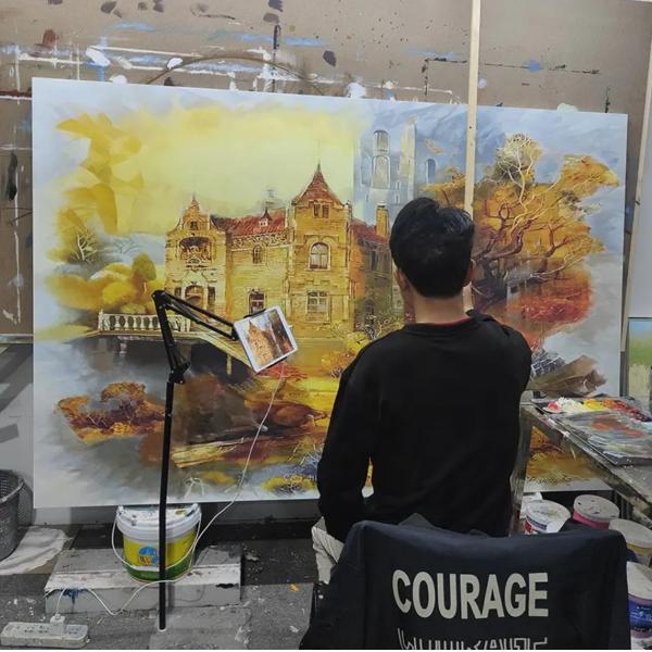 Pintura al óleo pintada a mano en lienzo para la decoración de la pared de la habitación