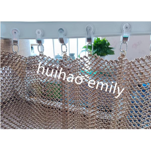 Architectural Aluminum Metal Coil Drapery Mesh For Shopping Malls