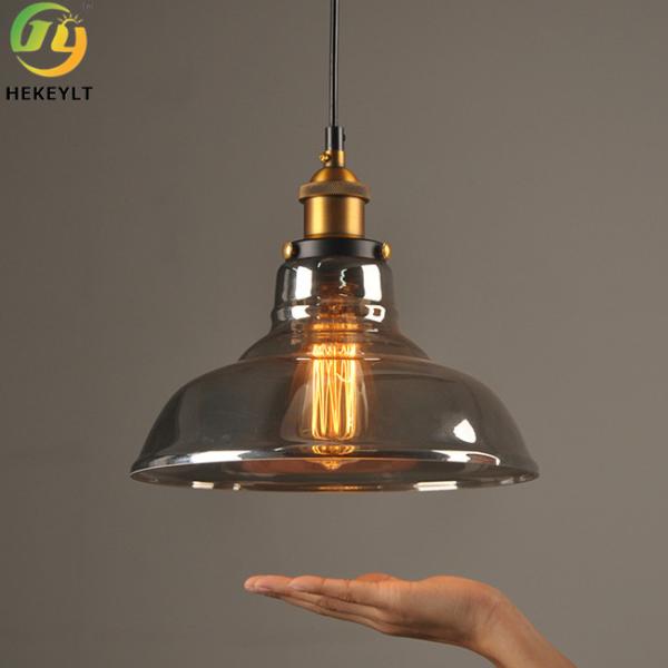 Round Decoration Modern Amber Glass Pendant Light LED 85V - 265V