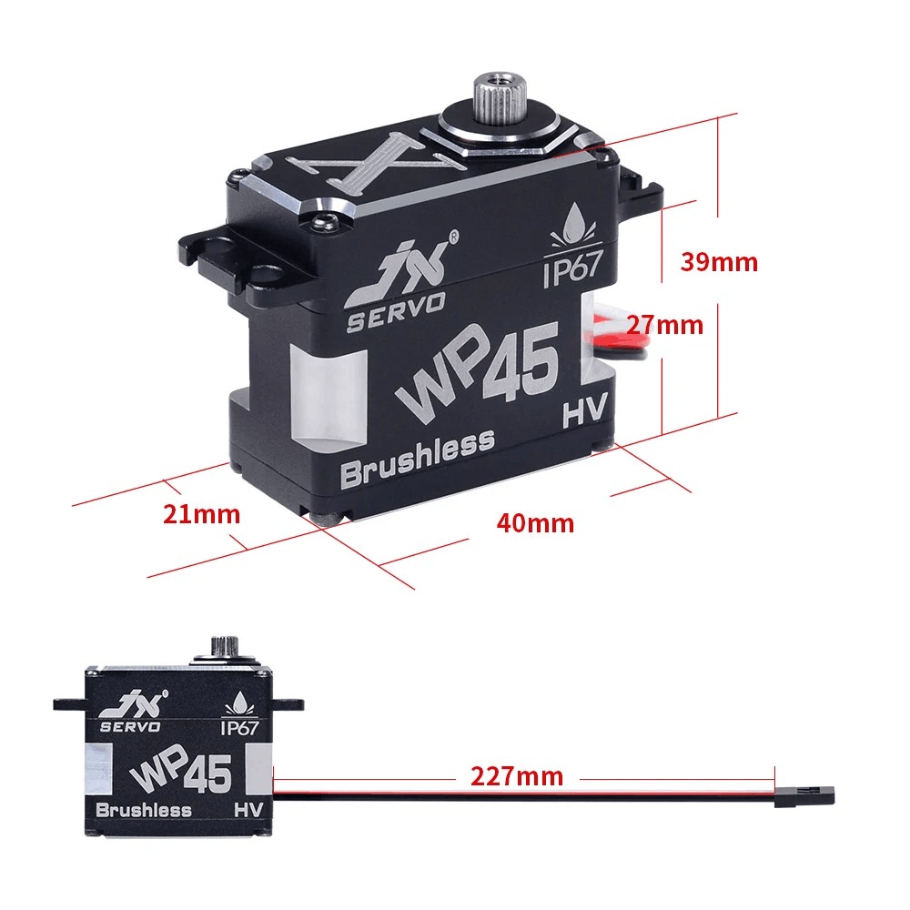 Hot JX WP45 KG 8.4V 0.11sec IP67 Waterproof Steel Gear Aluminum Coreless High Quality Servo RC Truck Helicopter Robot SAVOX