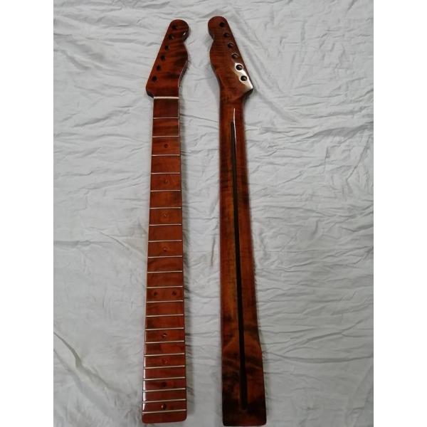 Custom Grand Paddle Guitar Headstock Unfinished Roasted Maple ST Guitar Neck Electric Acoustic Guitar Accept Kinds OEM