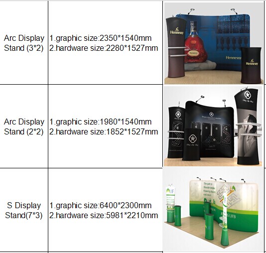 10Ft Aluminum Stand Tension Fabric Displays , affordable booth displays for trade shows