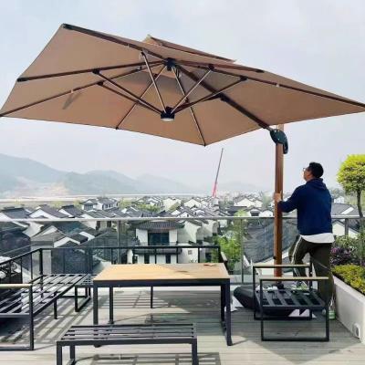 Meubles d'extérieur design moderne terrasse parapluie romaine à double face pour jardin de cour