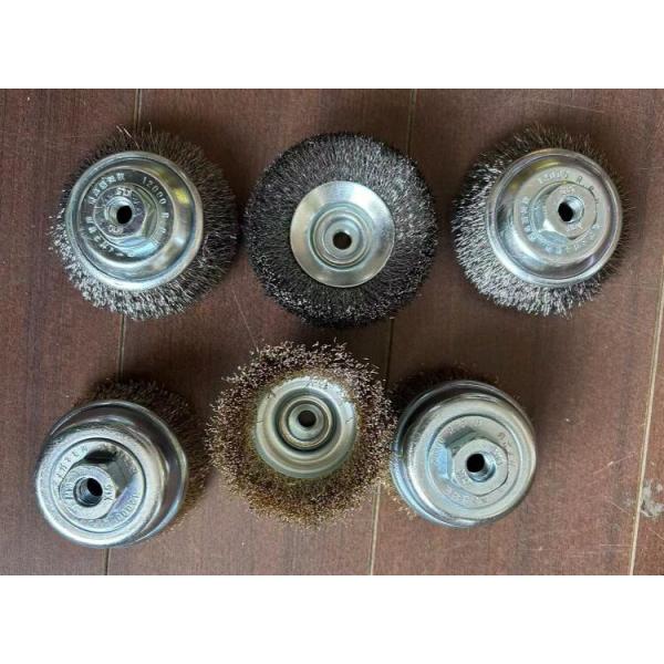 Rotary Silver Color Bowl Crimped Steel Wire Cup Brush 85mm for Cleaning Welds