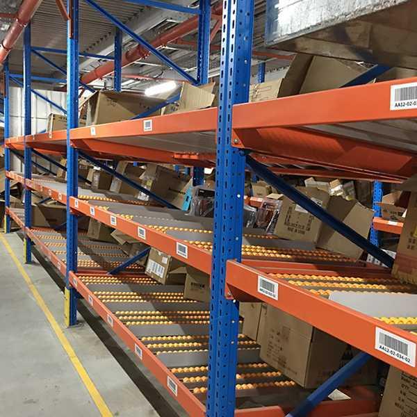Cold Chain Gravity Carton Flow Shelving Anti Condensation With Cold Resistant Rollers